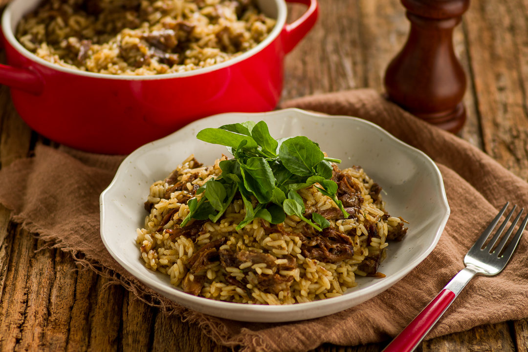 Receta fácil de arroz de rabada con berros