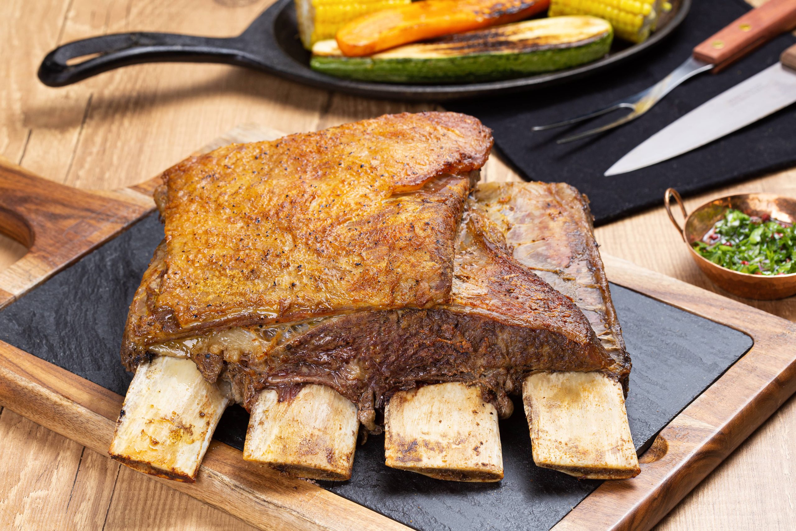 Receita de costela do traseiro com legumes assados